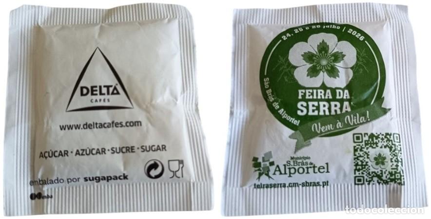 Sobres de az&uacute;car de colecci&oacute;n: Portugal Sachet Sucre Sugar Delta Feira da Serra S&atilde;o Br&aacute;s de Alportel RP816