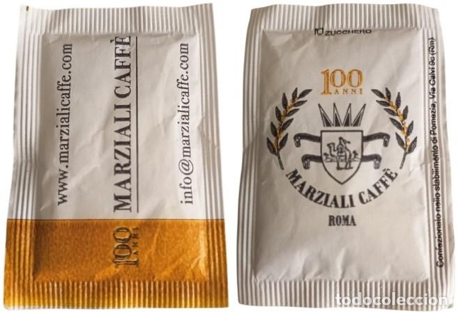 Sobres de az&uacute;car de colecci&oacute;n: Italia Sachet Sucre Sugar 100 Ans Marziali Caff&eacute; Roma RP817