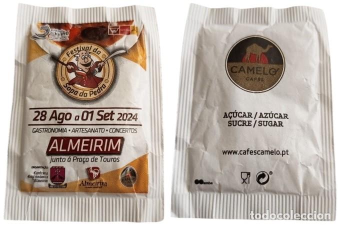 Sobres de az&uacute;car de colecci&oacute;n: Portugal Sachet Sucre Sugar Festival da Sopa da Pedra Almeirim RP819