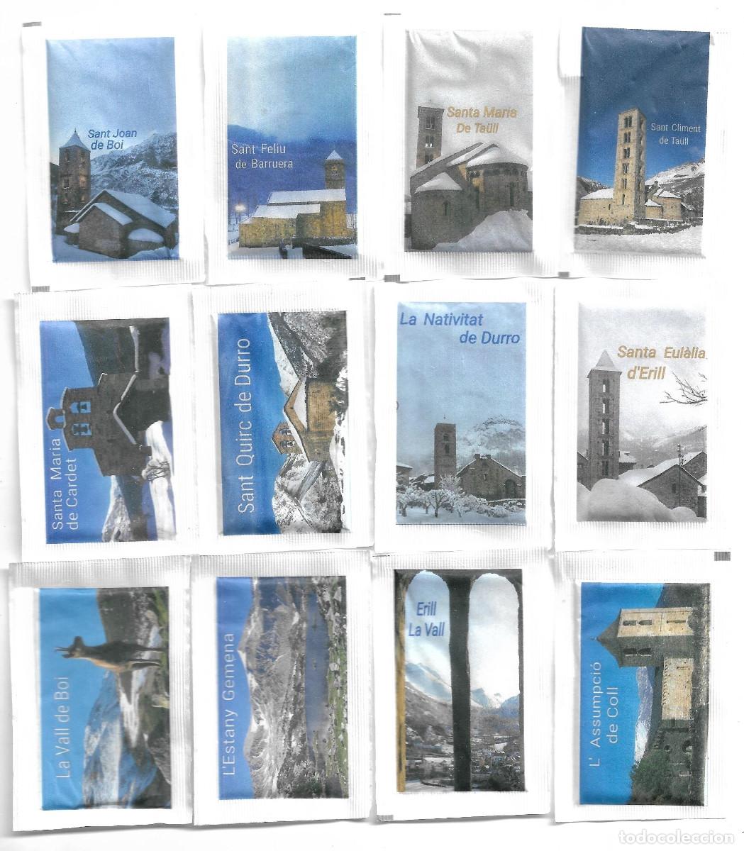 Sobres de az&uacute;car de colecci&oacute;n: MIRADETES DE LA VALL DE BOI, SERIE DE 12 SOBRES AZ&Uacute;CAR, AMICS COL&middot;LECCIONISTES DEL BAGES, 2019 NADAL