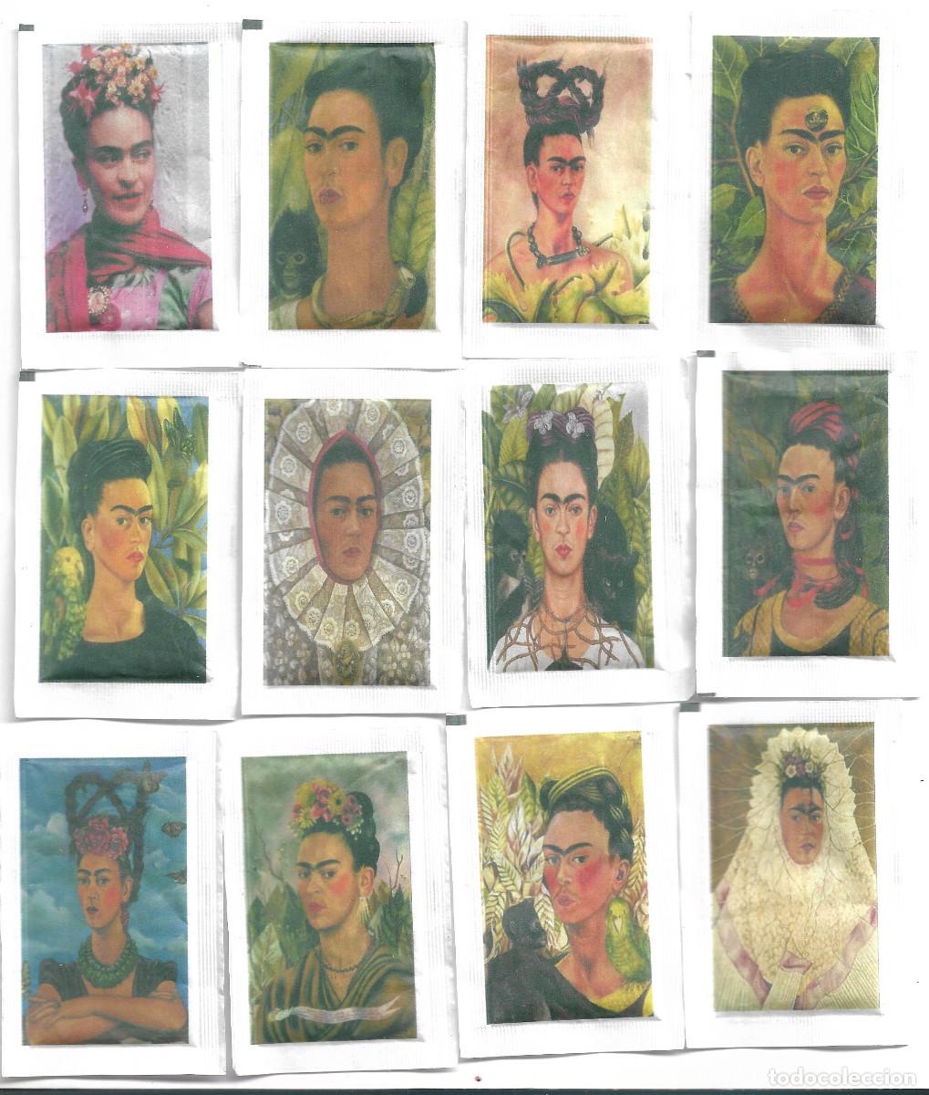 Sobres de az&uacute;car de colecci&oacute;n: FRIDA KAHLO, SERIE DE 12 SOBRES AZ&Uacute;CAR, AMICS COL&middot;LECCIONISTES DEL BAGES, 2022 TROBADA NADAL