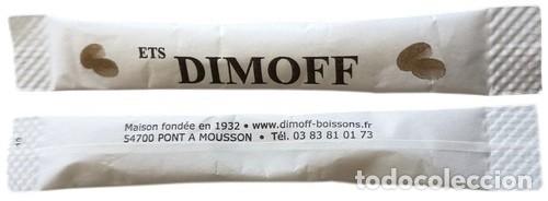 Sobres de az&uacute;car de colecci&oacute;n: Francia Sachet Sucre Sugar B&ucirc;chette Ets Dimoff 54 Pont &agrave; Mousson RP821