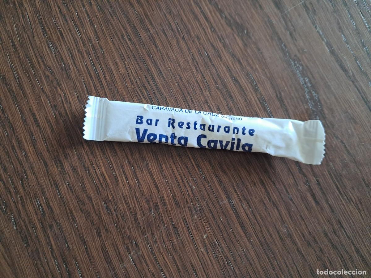 Pacotes de A&ccedil;&uacute;car de cole&ccedil;&atilde;o: sobre de az&uacute;car vac&iacute;o publicitario, bar restaurante Venta Cavila, Caravaca de la cruz, Murcia.