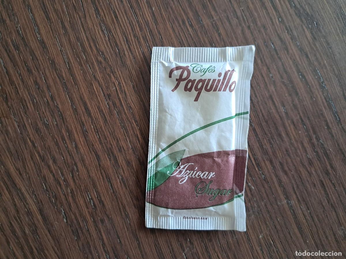 Pacotes de A&ccedil;&uacute;car de cole&ccedil;&atilde;o: sobre de az&uacute;car vac&iacute;o publicitario, caf&eacute;s Paquillo, Albacete.