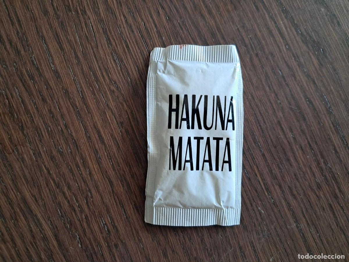 Pacotes de A&ccedil;&uacute;car de cole&ccedil;&atilde;o: sobre de az&uacute;car vac&iacute;o publicitario, Hakuna Matata. estuchados Sotocaf&eacute;.