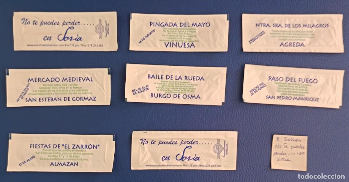 Sobres de az&uacute;car de colecci&oacute;n: Sobres de azucar. 8 Sobres de azucar. Estuchados Belmon. No te puedes perder en Soria.