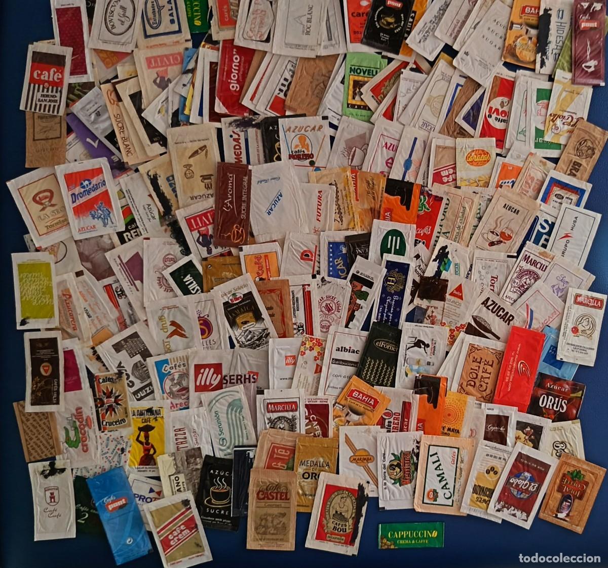 Sobres de az&uacute;car de colecci&oacute;n: Sobres de azucar. 200 Sobres de azucar variados. Espa&ntilde;a.