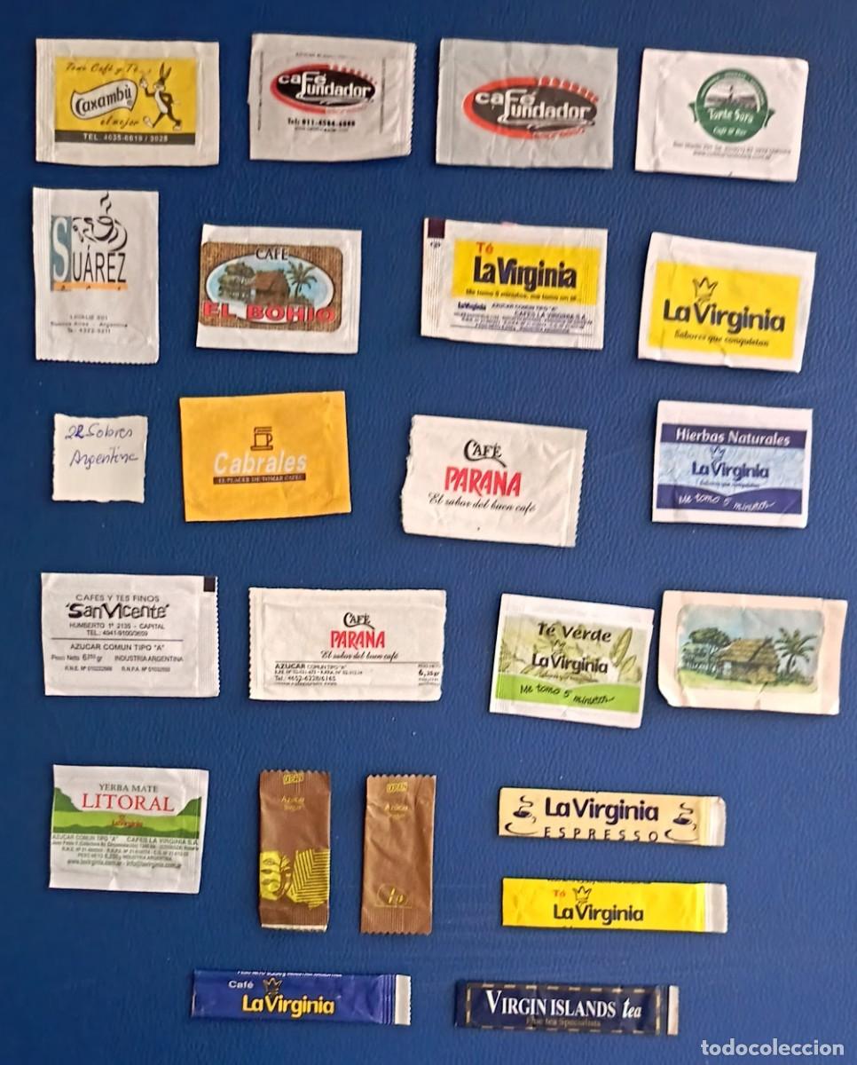 Sobres de az&uacute;car de colecci&oacute;n: Sobres de azucar. 22 Sobres de azucar. Argentina.