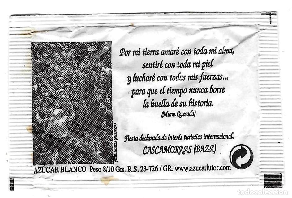Sobres de az&uacute;car de colecci&oacute;n: Sobre de Az&uacute;car. Por mi tierra amar&eacute; con toda mi alma. Tabarsol. ref. 25-1572