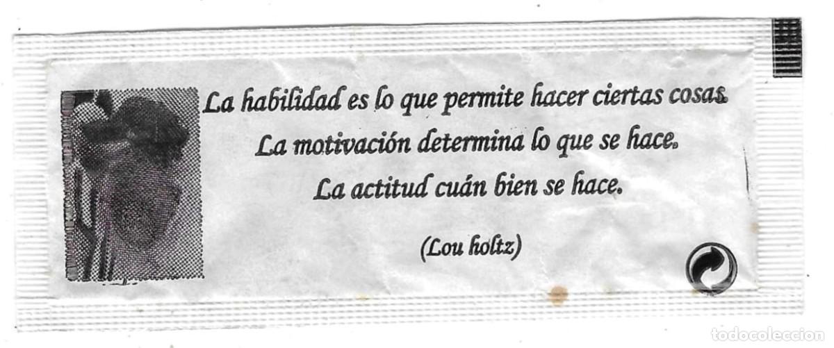 Sobres de az&uacute;car de colecci&oacute;n: Sobre de Az&uacute;car. La habilidad es lo que permite hacer ciertas cosas. Lou Holta. Lutor. ref. 25-1576