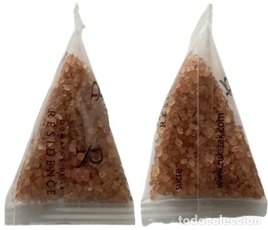 Sobres de az&uacute;car de colecci&oacute;n: Francia Sachet Sucre Triangulaire Sugar Domaine de la R&eacute;sidence 57 Moulins les Metz RP837