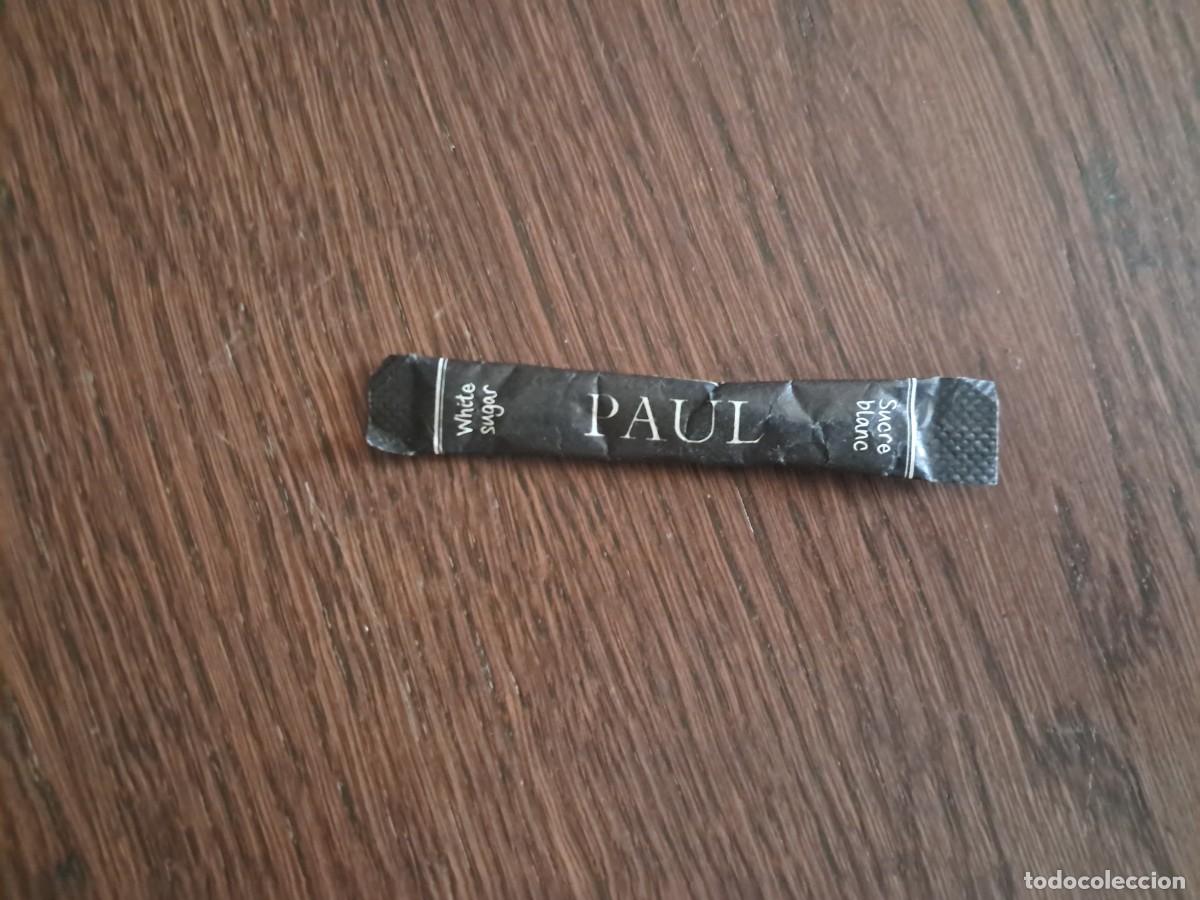 Sobres de az&uacute;car de colecci&oacute;n: sobre de az&uacute;car vac&iacute;o publicitario, Paul.