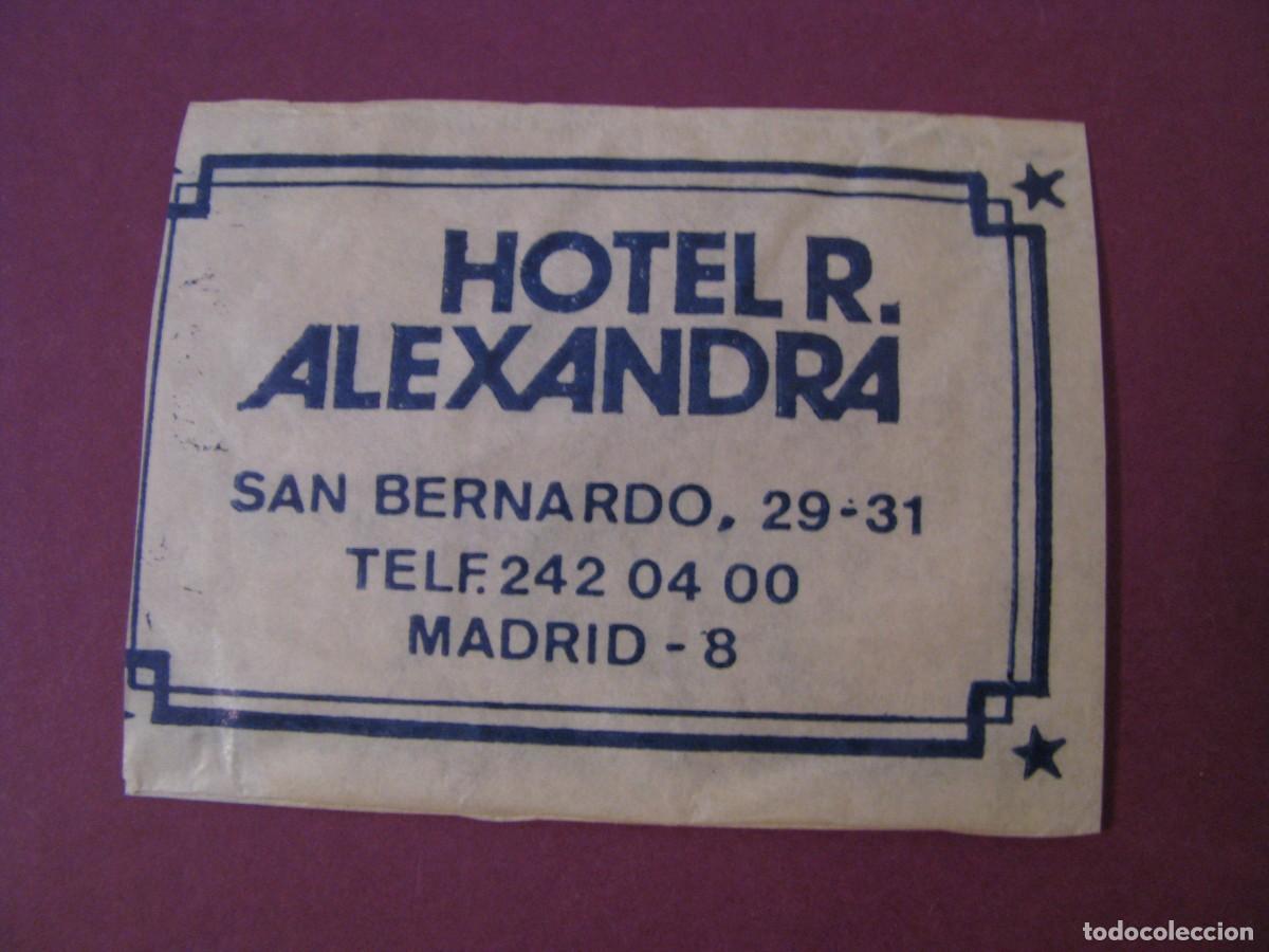 Sobres de az&uacute;car de colecci&oacute;n: SOBRE DE AZUCAR. ABIERTA, USADA. HOTEL ALEXANDRA, MADRID