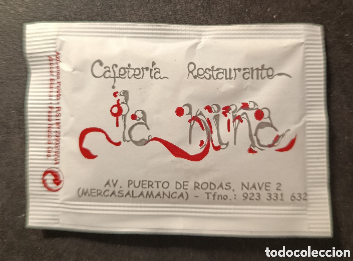 Collection sugar packets: SOBRE DE AZ&Uacute;CAR (SALAMANCA)/LLENO