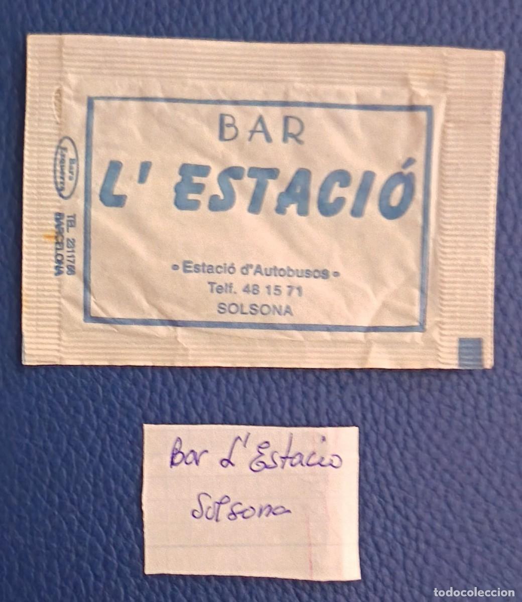 Sobres de az&uacute;car de colecci&oacute;n: Sobres de azucar. Sobre de azucar. Bar L'Estacio. Solsona.