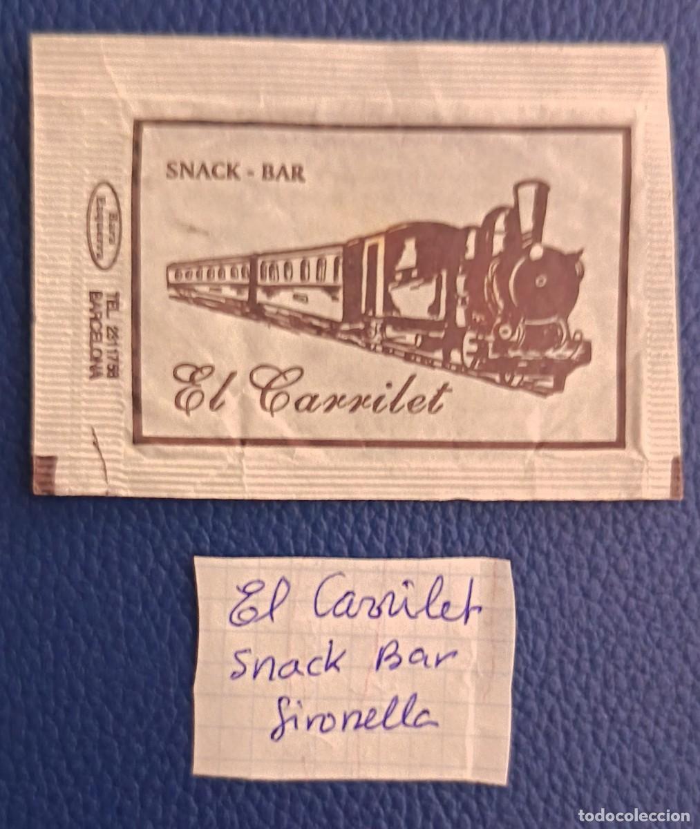 Sobres de az&uacute;car de colecci&oacute;n: Sobres de azucar. Sobre de azucar. El Carrilet. Snack Bar Gironella. Abierto como un libro.