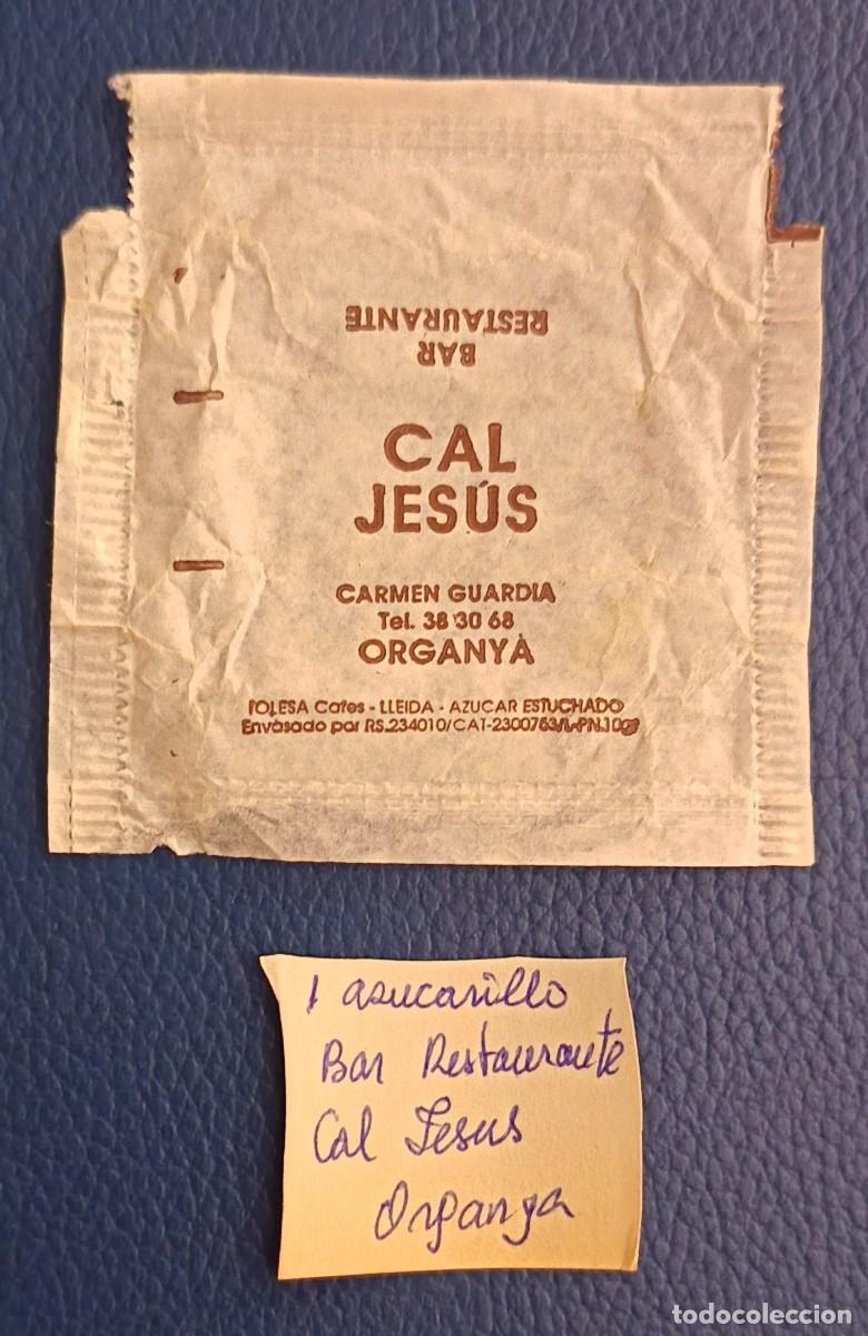 Sobres de az&uacute;car de colecci&oacute;n: Sobres de azucar. Azucarillo. Cal Jesus. Bar Restaurante. Organya.