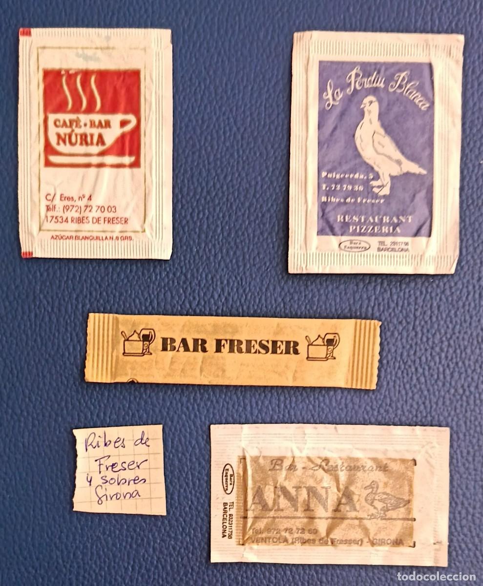 Sobres de az&uacute;car de colecci&oacute;n: Sobres de azucar. 4 Sobres de azucar. Ribes de Freser. Girona.