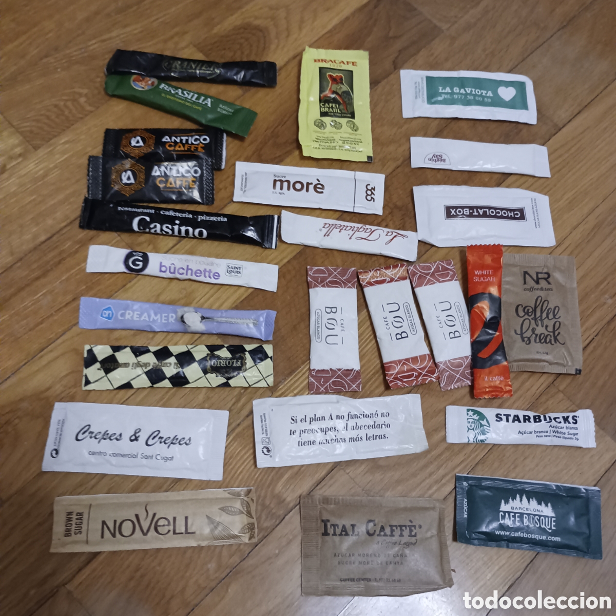Sobres de az&uacute;car de colecci&oacute;n: 75 azucarilllos + envoltorios - Foto 3
