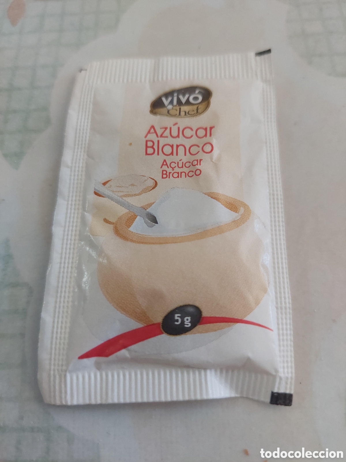 Sobres de az&uacute;car de colecci&oacute;n: AZ&Uacute;CARES VIVO LLANO 5 GRAMOS