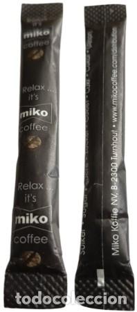 Sobres de az&uacute;car de colecci&oacute;n: Belgica Sachet Sucre Sugar B&ucirc;chette Miko Coffee Relax it's RP855