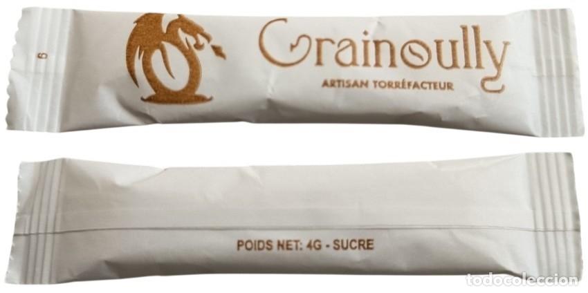 Sobres de az&uacute;car de colecci&oacute;n: Francia Sachet Sucre Sugar B&ucirc;chette Torr&eacute;faction Grainoully 57 Fleury RP856