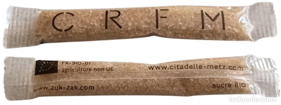 Sobres de az&uacute;car de colecci&oacute;n: Francia Sachet Sucre Sugar B&ucirc;chette CRFM La R&eacute;serve La Citadelle Metz RP859