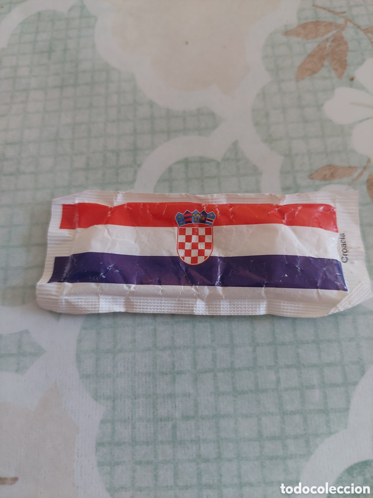 Sobres de az&uacute;car de colecci&oacute;n: AZ&Uacute;CARES LLENO PUBLICIDAD CROACIA INFORMATIVO