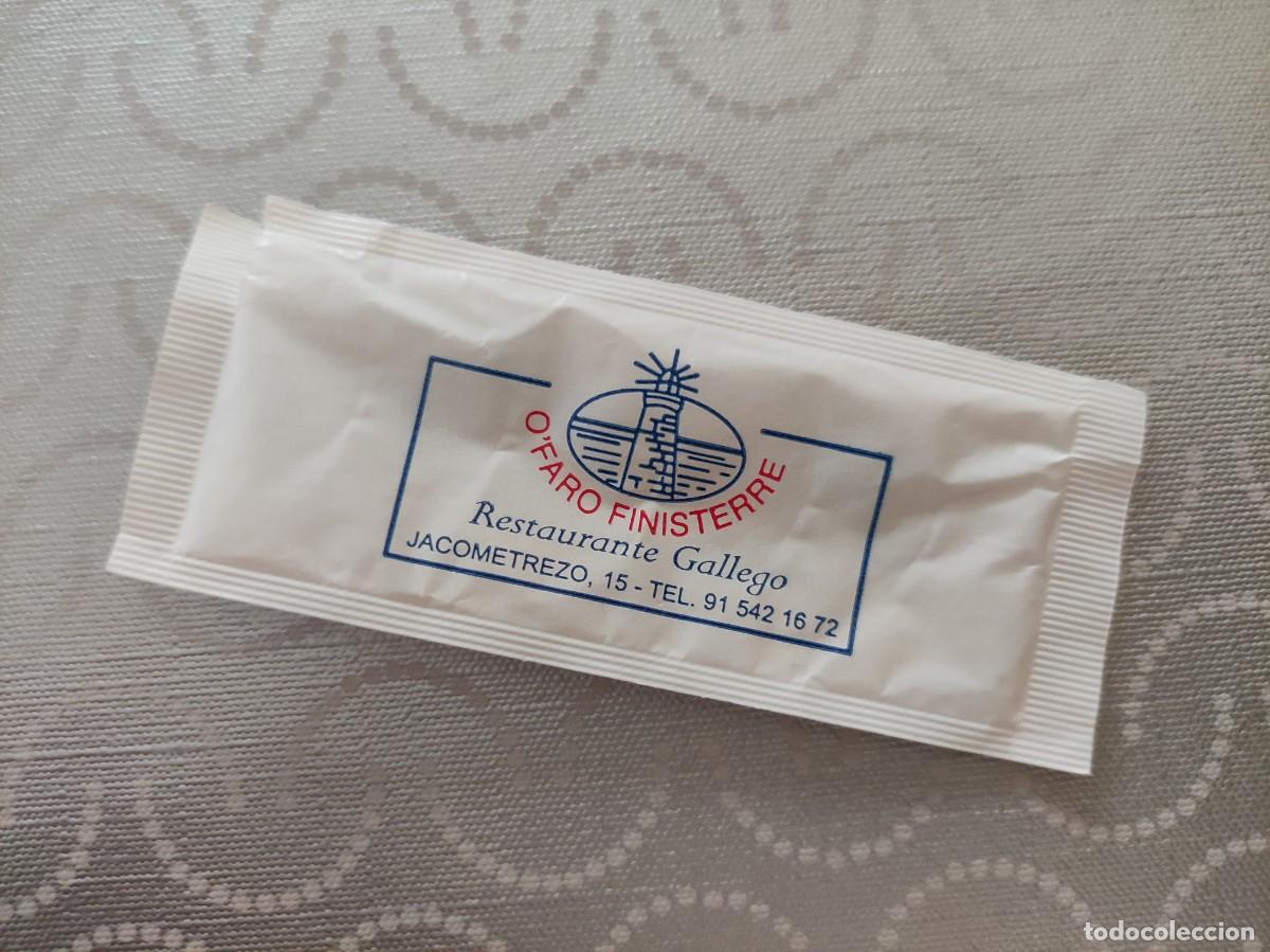 Sobres de az&uacute;car de colecci&oacute;n: SOBRE AZUCAR VACIO - O'FARO FINISTERRE / ARCADE - RESTAURANTE MADRID - GALICIA FARO ANCLA NAVAL