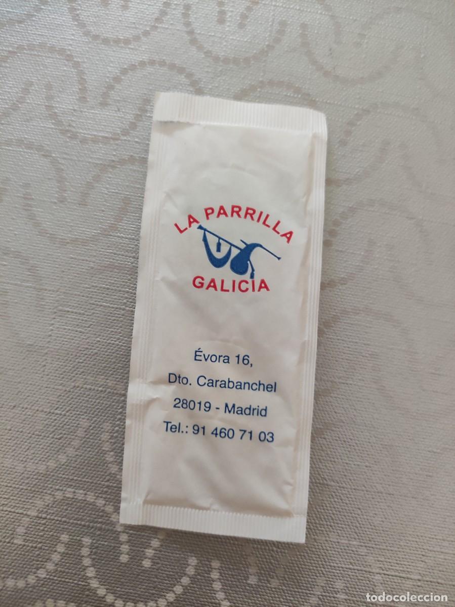 Sobres de az&uacute;car de colecci&oacute;n: SOBRE AZUCAR VACIO - LA PARRILLA DE GALICIA / PADRON - RESTAURANTE MADRID - GAITA M&Uacute;SICA