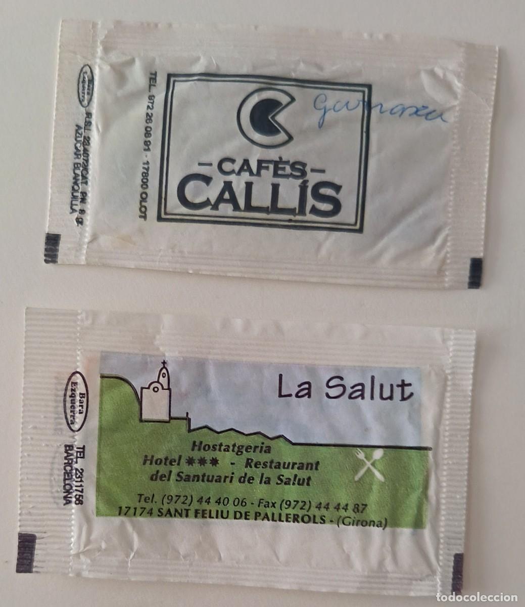 Sobres de az&uacute;car de colecci&oacute;n: Sobres de azucar. 2 Sobres de azucar Sant Feliu de Pallerols. Girona.