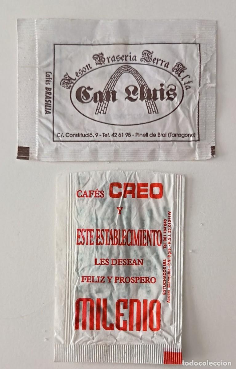 Sobres de az&uacute;car de colecci&oacute;n: Sobres de azucar. 2 Sobres de azucar. Pinell de Brai. Tarragona.
