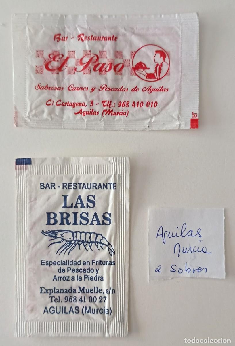 Sobres de az&uacute;car de colecci&oacute;n: Sobres de azucar. 2 Sobres de azucar. Aguilas. Murcia.