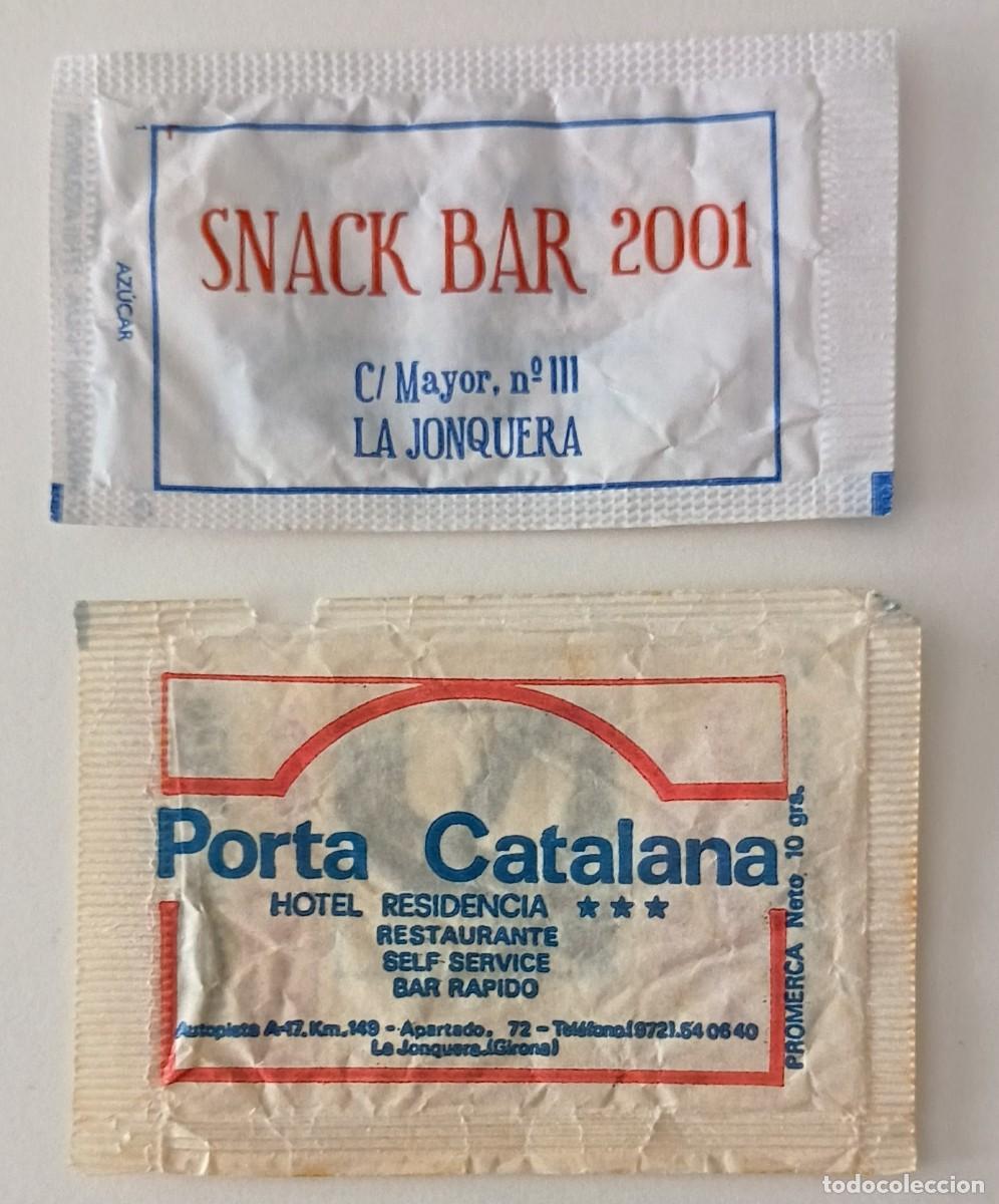 Sobres de az&uacute;car de colecci&oacute;n: Sobres de azucar. 2 Sobres de azucar. La Jonquera. Girona.