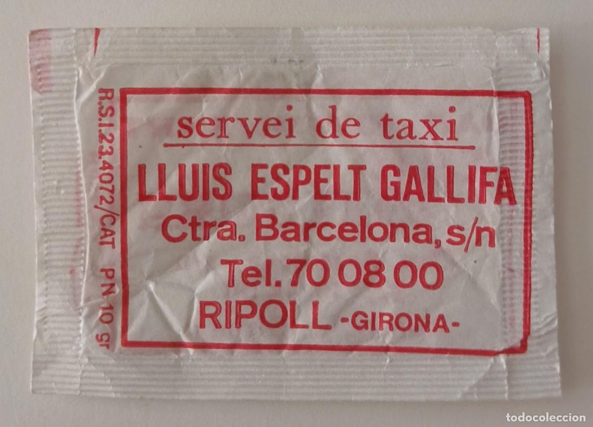 Sobres de az&uacute;car de colecci&oacute;n: Sobres de azucar. 1 Sobre de azucar. Ripoll. Girona. Servei de taxi Lluis Espelt Gallifa.
