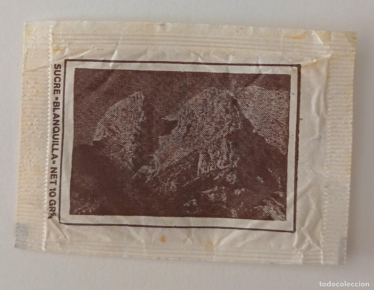 Sobres de az&uacute;car de colecci&oacute;n: Sobres de azucar. 1 Sobre de azucar. El Pedraforca. Bergueda. Girona. Abierto como un libro.