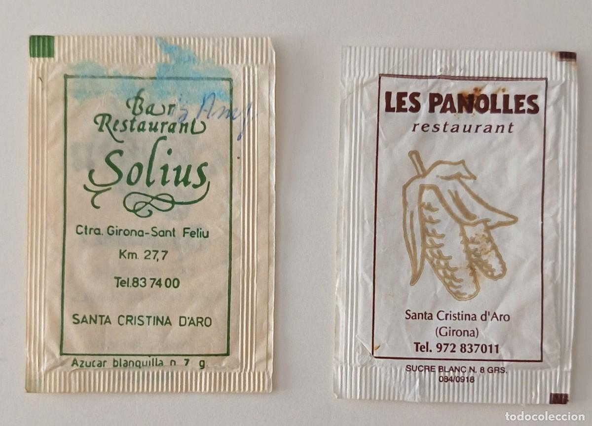 Sobres de az&uacute;car de colecci&oacute;n: Sobres de azucar. 2 Sobres de azucar. Santa Cristina D'Aro Girona.