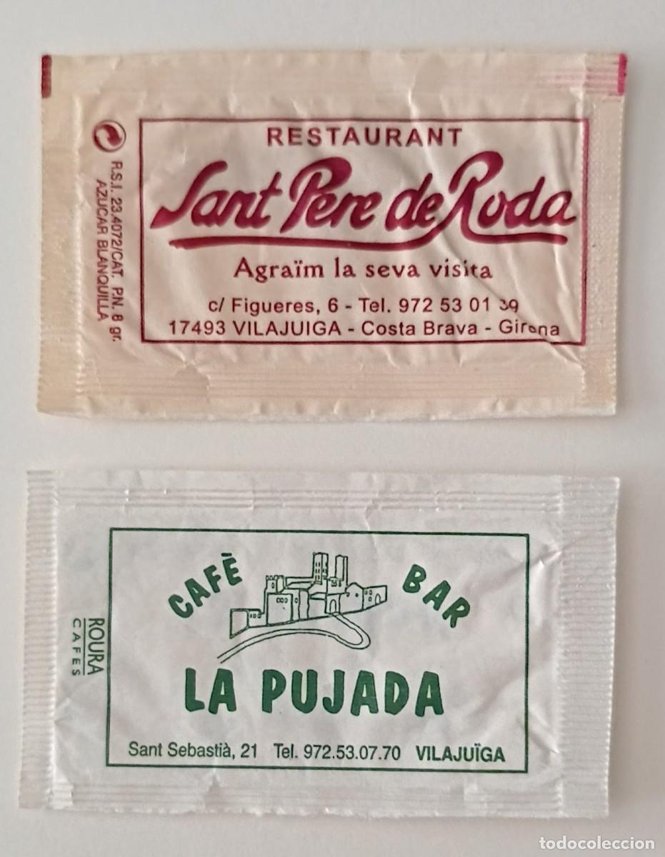 Sobres de az&uacute;car de colecci&oacute;n: Sobres de azucar. 2 Sobres de azucar. Vilajuiga. Costa Brava. Girona.
