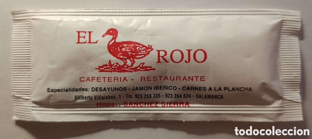 Sobres de az&uacute;car de colecci&oacute;n: SOBRE DE AZ&Uacute;CAR EL PATO ROJO/SALAMANCA (LLENO)