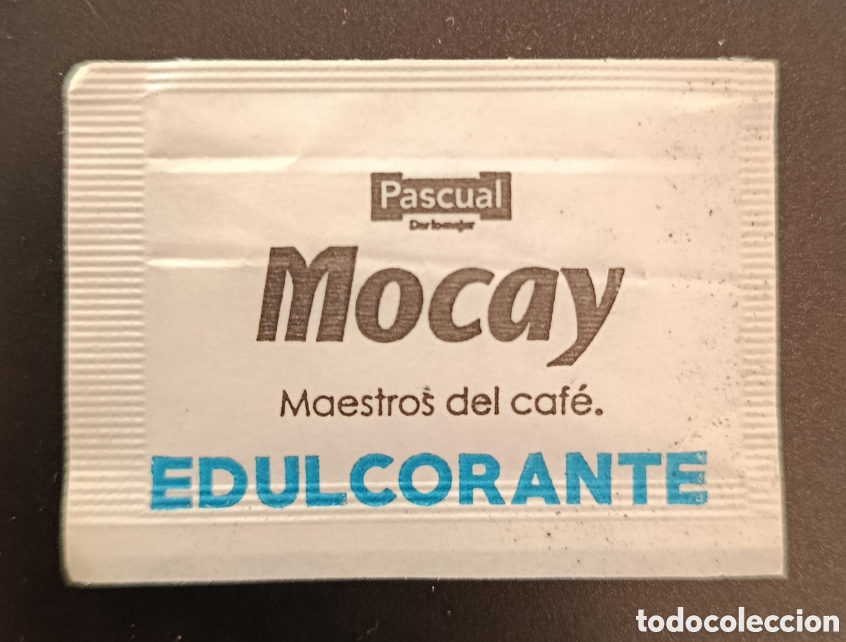 Sobres de az&uacute;car de colecci&oacute;n: SOBRE EDULCORANTE MOCAY/LLENO