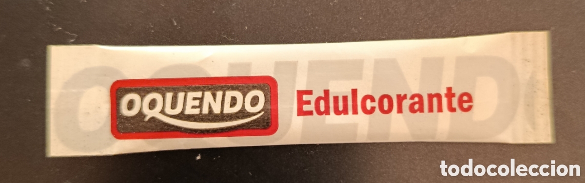 Sobres de az&uacute;car de colecci&oacute;n: SOBRE EDULCORANTE OQUENDO/LLENO