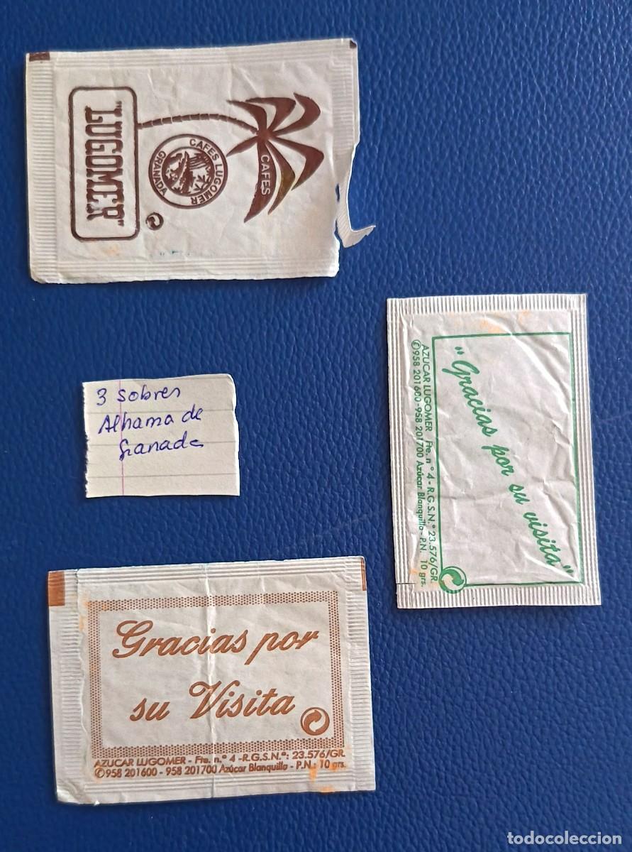 Sobres de az&uacute;car de colecci&oacute;n: Sobres de azucar. 3 Sobres de azucar de Alhama de Granada. - Foto 2