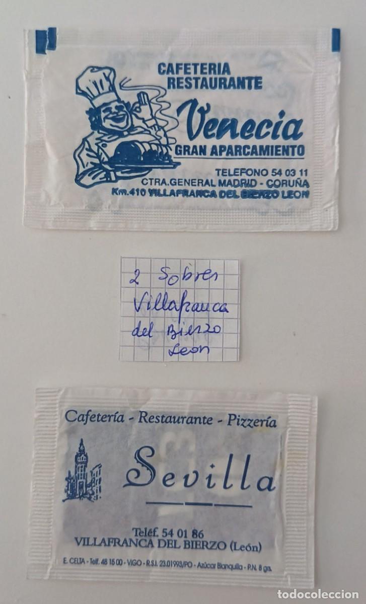 Sobres de az&uacute;car de colecci&oacute;n: Sobres de azucar. 2 Sobres de azucar. Villafranca del Bierzo.