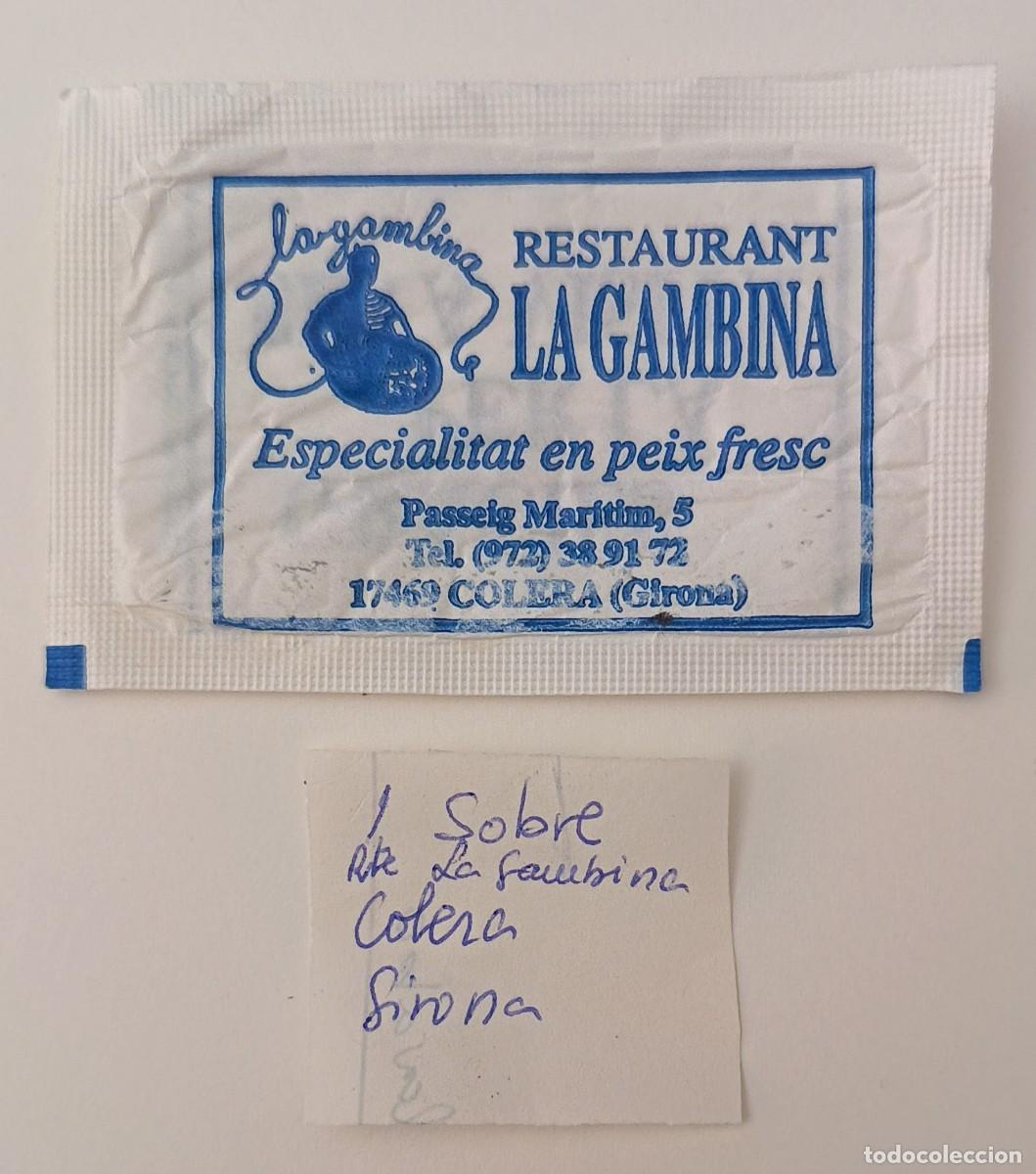 Sobres de az&uacute;car de colecci&oacute;n: Sobres de azucar. Sobre de azucar. Restaurante La Gambina. Colera. Girona.