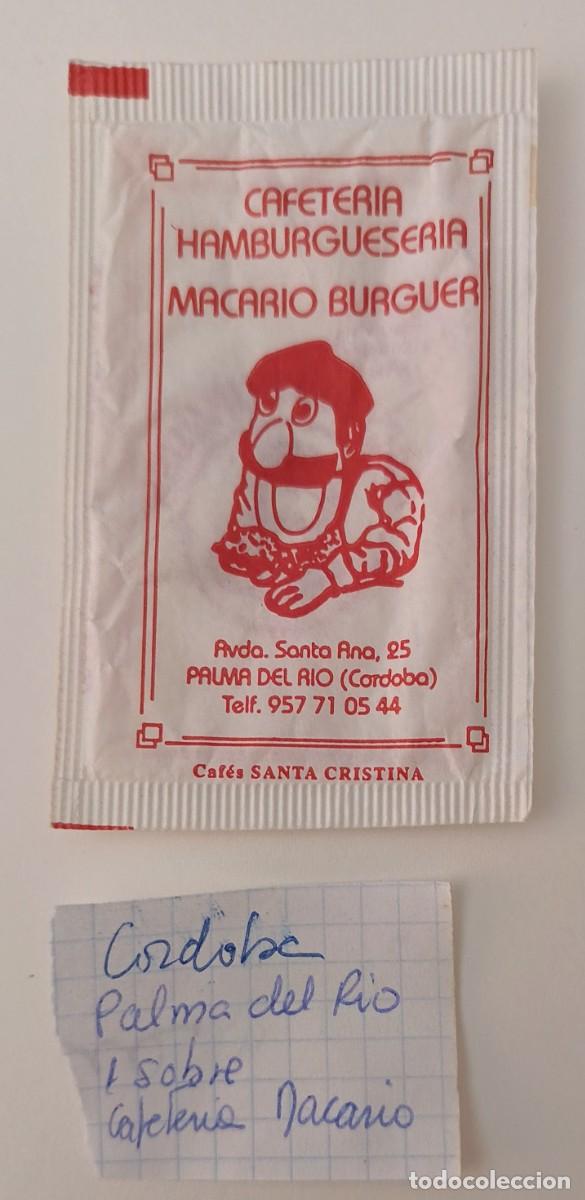 Sobres de az&uacute;car de colecci&oacute;n: Sobres de azucar. Sobre de azucar. Cafeteria Macario. Palma del Rio. Cordoba.