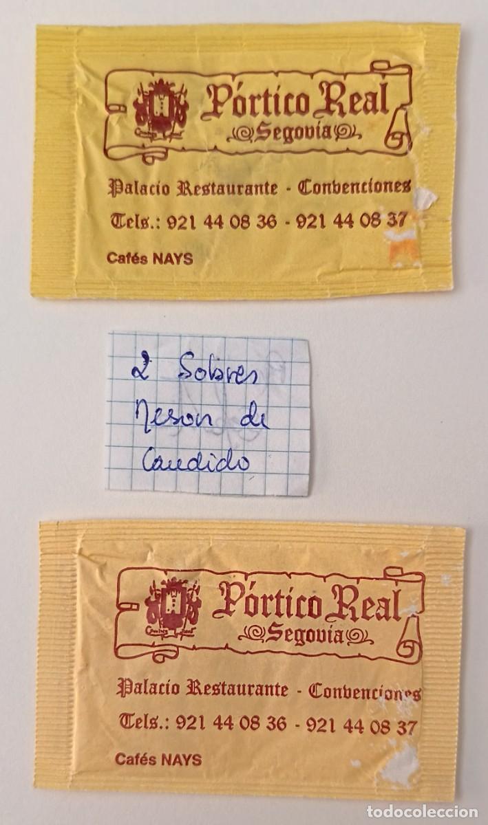 Sobres de az&uacute;car de colecci&oacute;n: Sobres de azucar. 2 Sobres de azucar. Meson de Candido. Segovia.