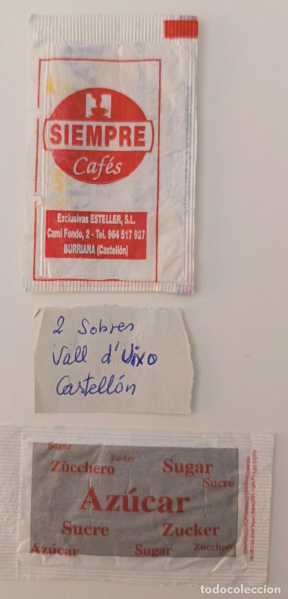 Sobres de az&uacute;car de colecci&oacute;n: Sobres de azucar. 2 Sobres de azucar. Vall D'Uixo. Castellon.