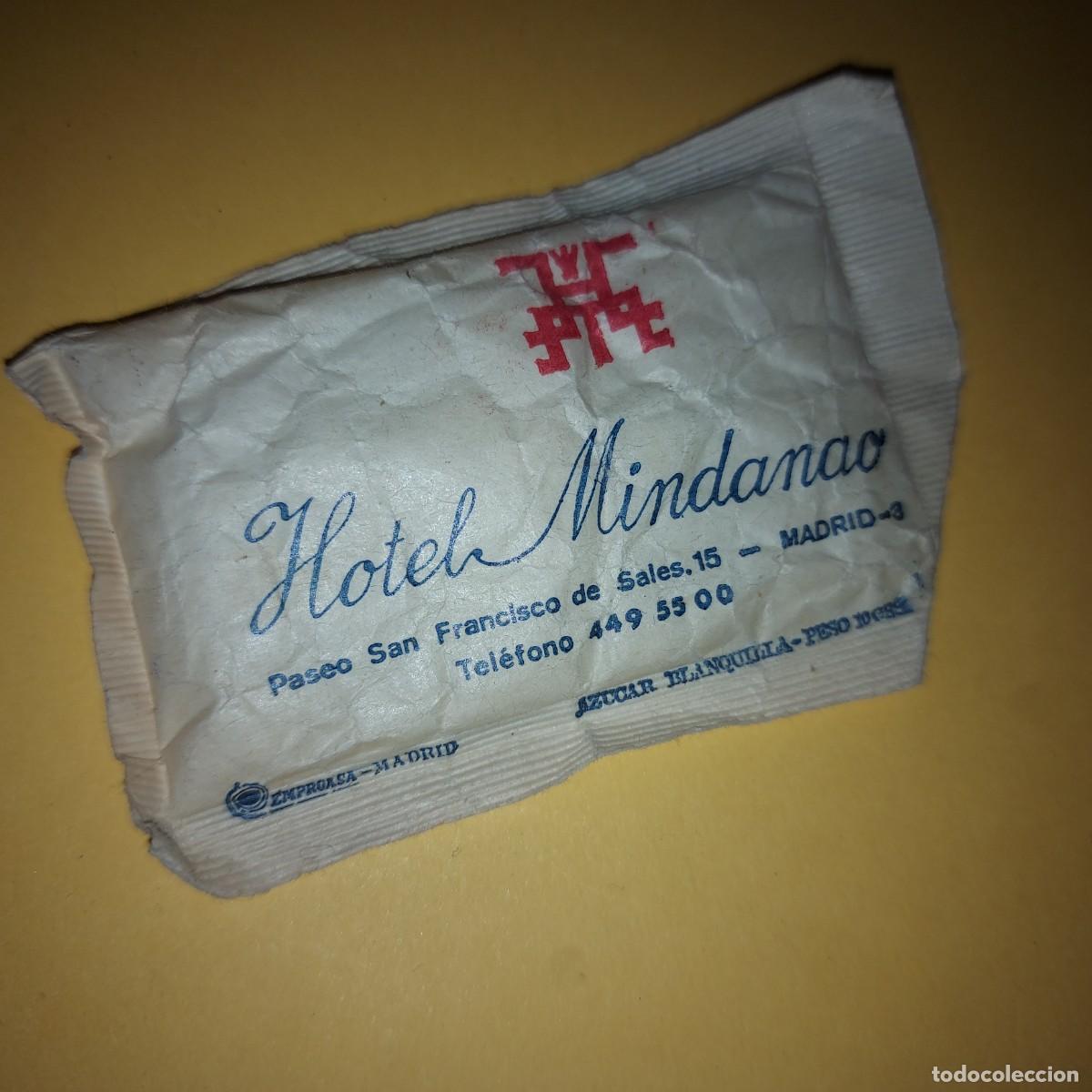 Sobres de az&uacute;car de colecci&oacute;n: SOBRE DE AZUCAR DE LOS A&Ntilde;OS 80 , HOTEL MINDANAO