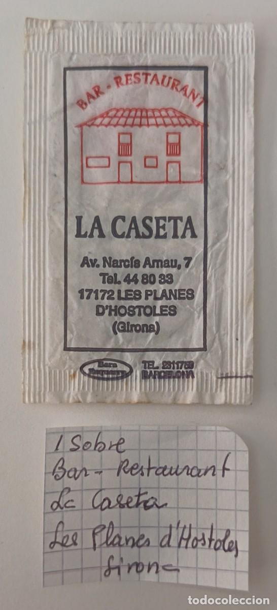 Sobres de az&uacute;car de colecci&oacute;n: Sobres de azucar. 1 Sobre de azucar. Bar Trestaurant La Caseta. Les Planes d'Hostoles. Girona.