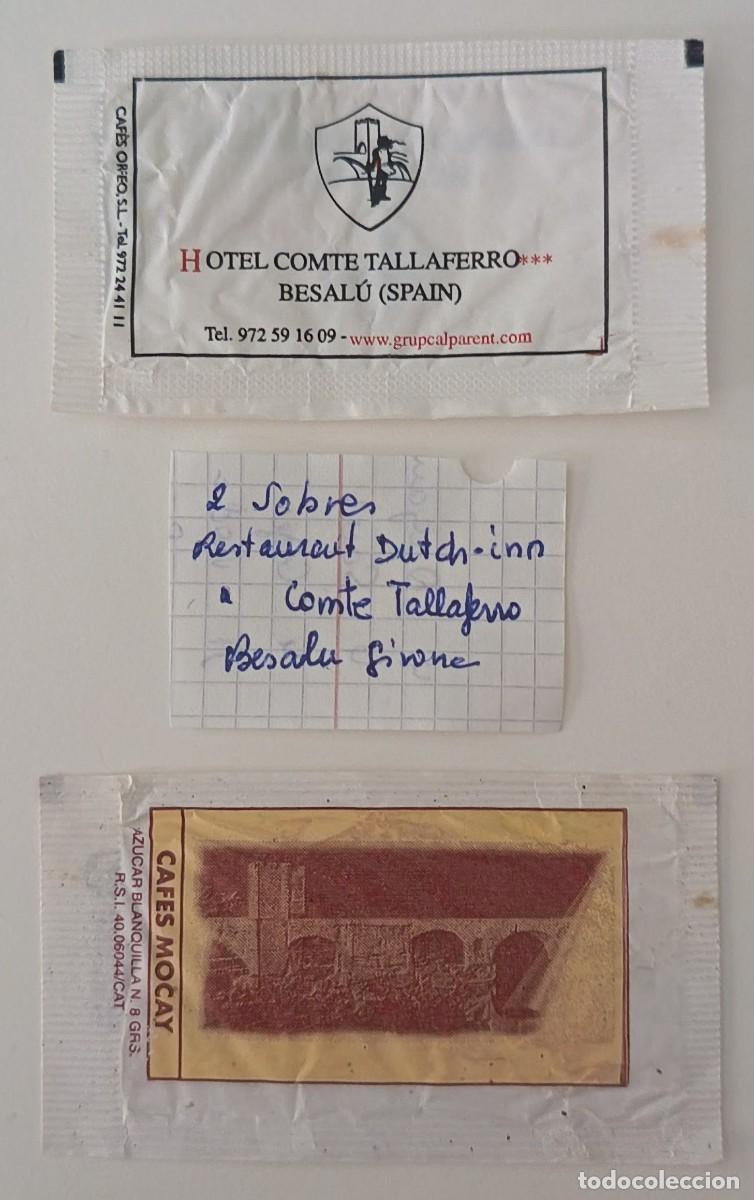 Sobres de az&uacute;car de colecci&oacute;n: Sobres de azucar. 2 Sobres de azucar. Restaurant Dutch - Inn. Comte Tallaferro. Besal&uacute;. Girona